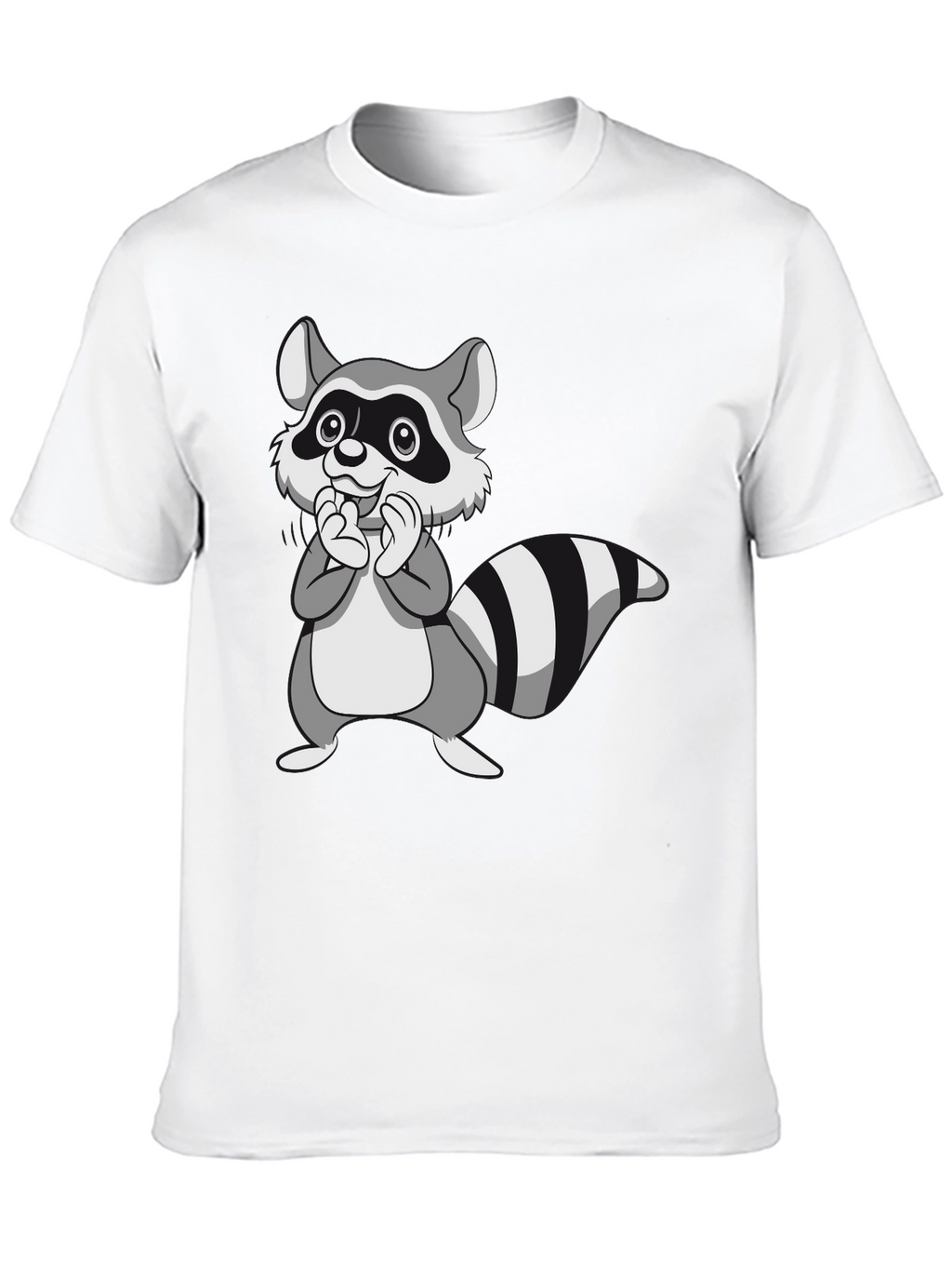 Cute Raccoon Graphic Tee - Soft Cotton Crewneck