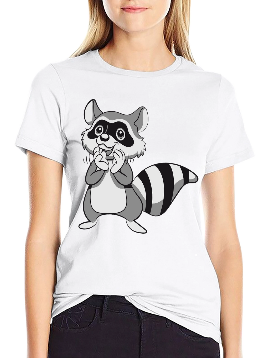 Cute Raccoon Graphic Tee - Soft Cotton Crewneck