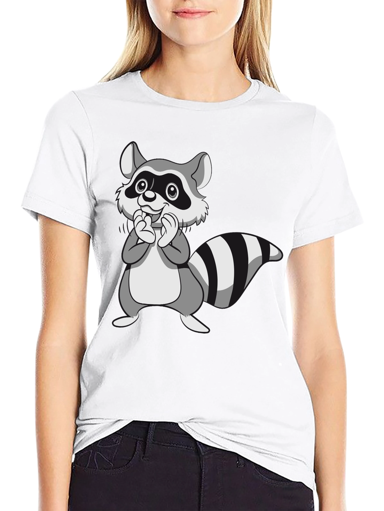 Cute Raccoon Graphic Tee - Soft Cotton Crewneck