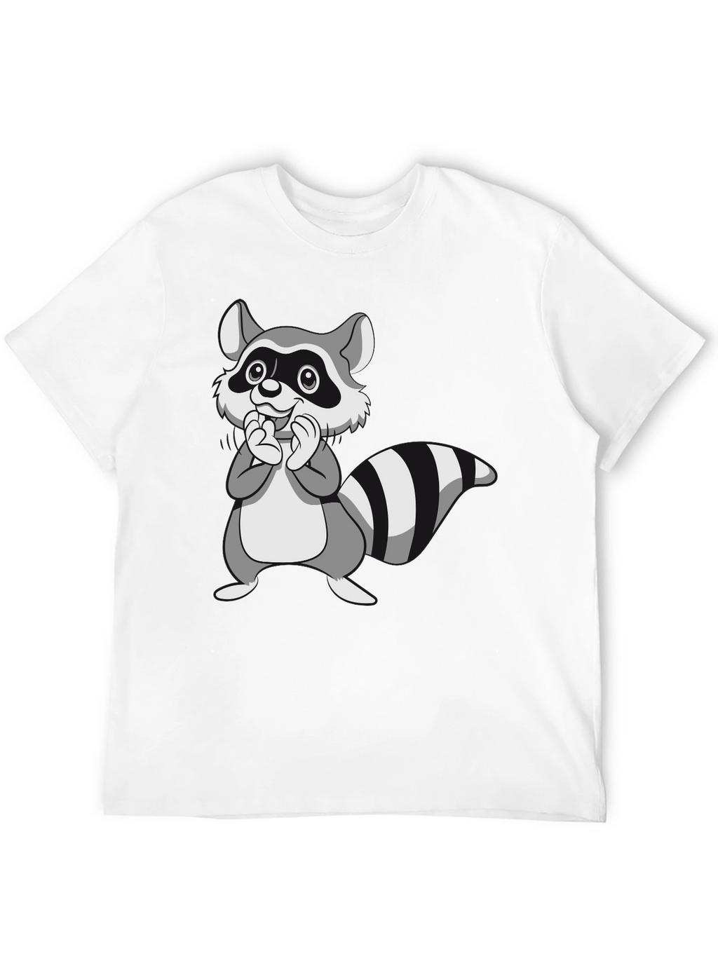Cute Raccoon Graphic Tee - Soft Cotton Crewneck