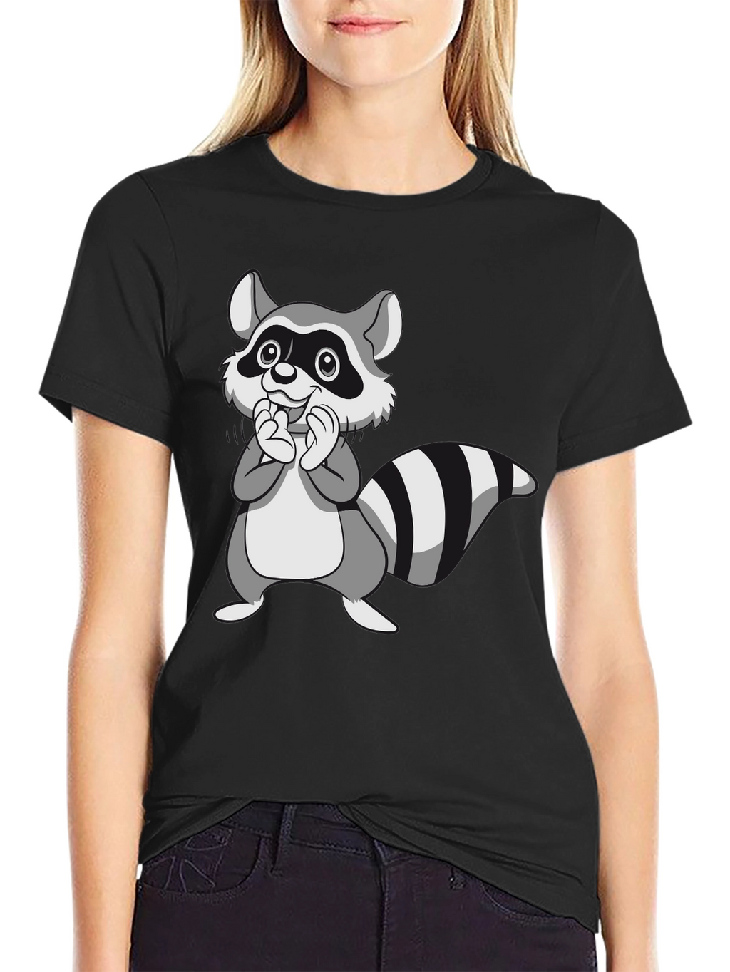 Cute Raccoon Graphic Tee - Soft Cotton Crewneck