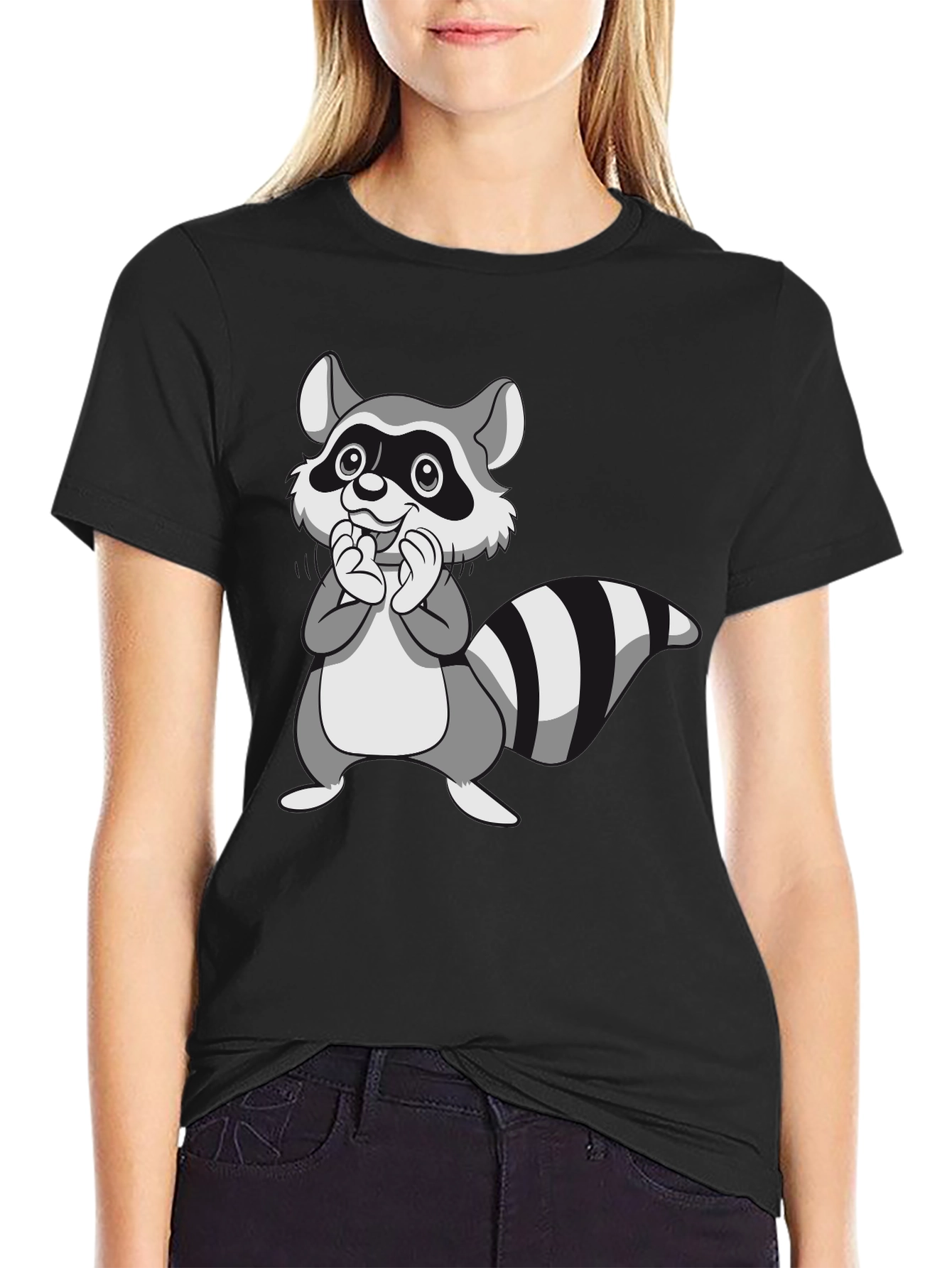 Cute Raccoon Graphic Tee - Soft Cotton Crewneck