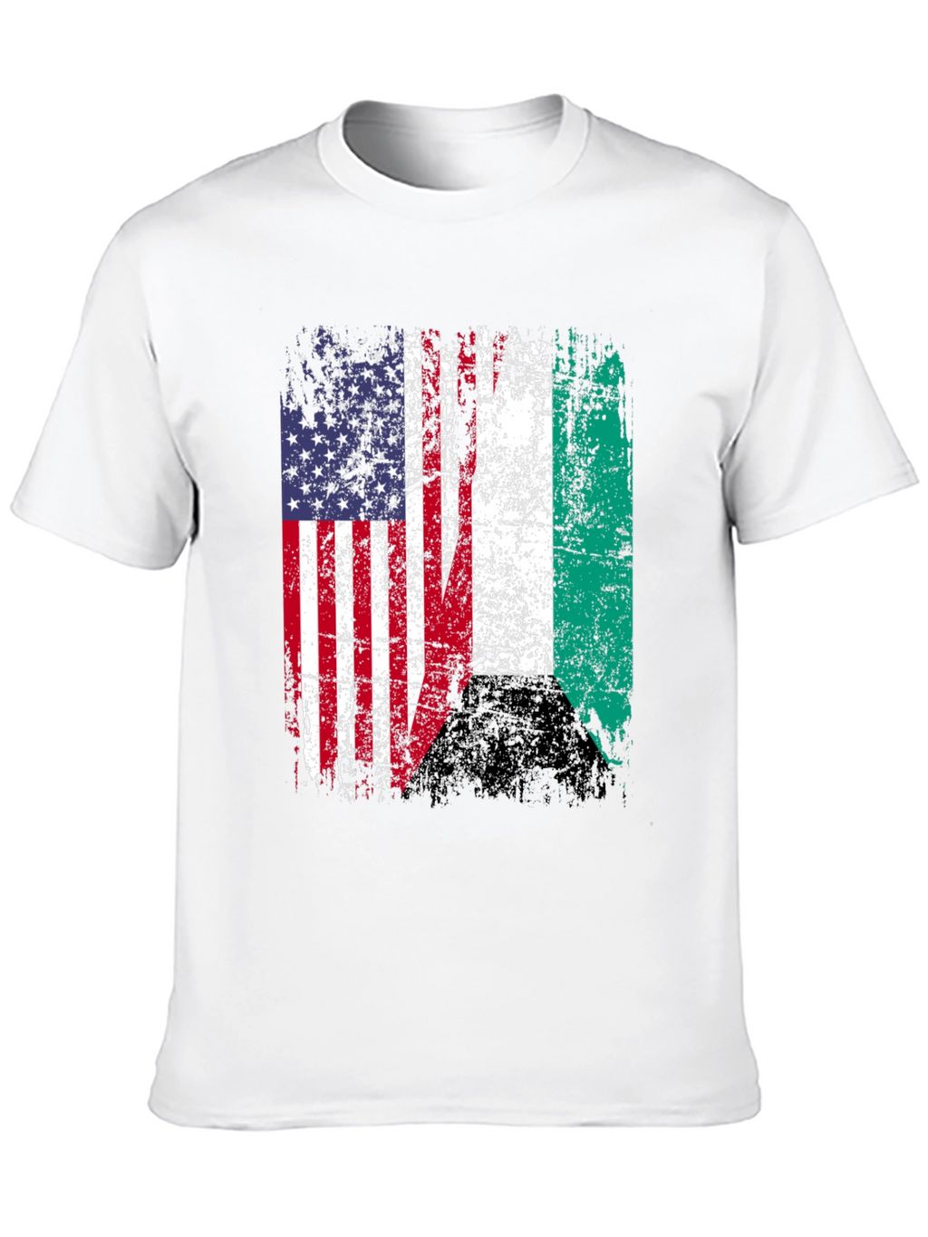USA Nigeria Flags Graphic T-Shirt