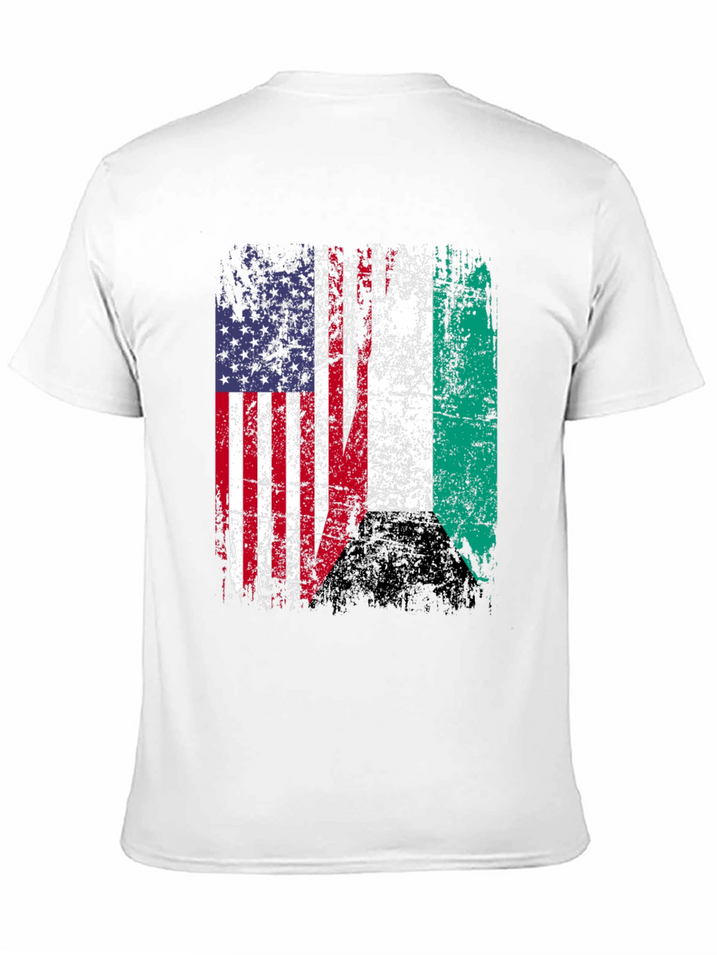 USA Nigeria Flags Graphic T-Shirt