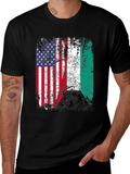 USA Nigeria Flags Graphic T-Shirt