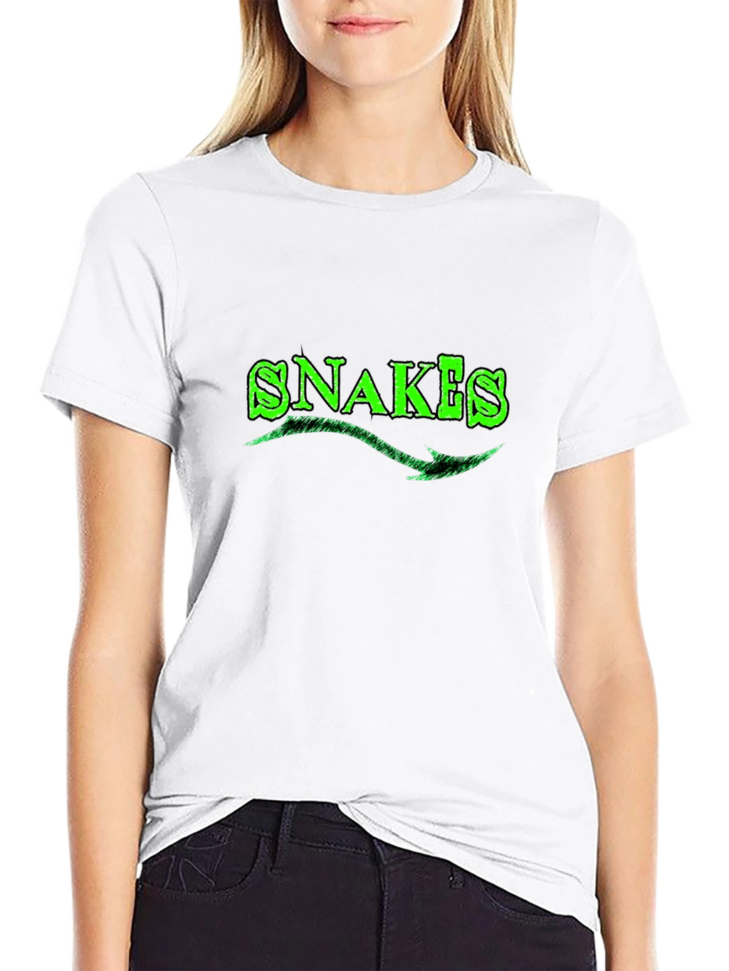 Snakes Green Graphic T-Shirt - Cool Design