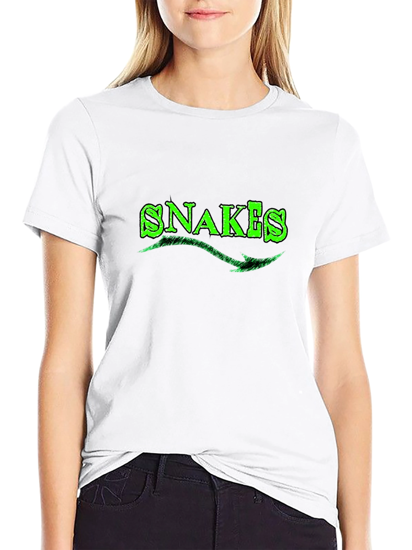Snakes Green Graphic T-Shirt - Cool Design