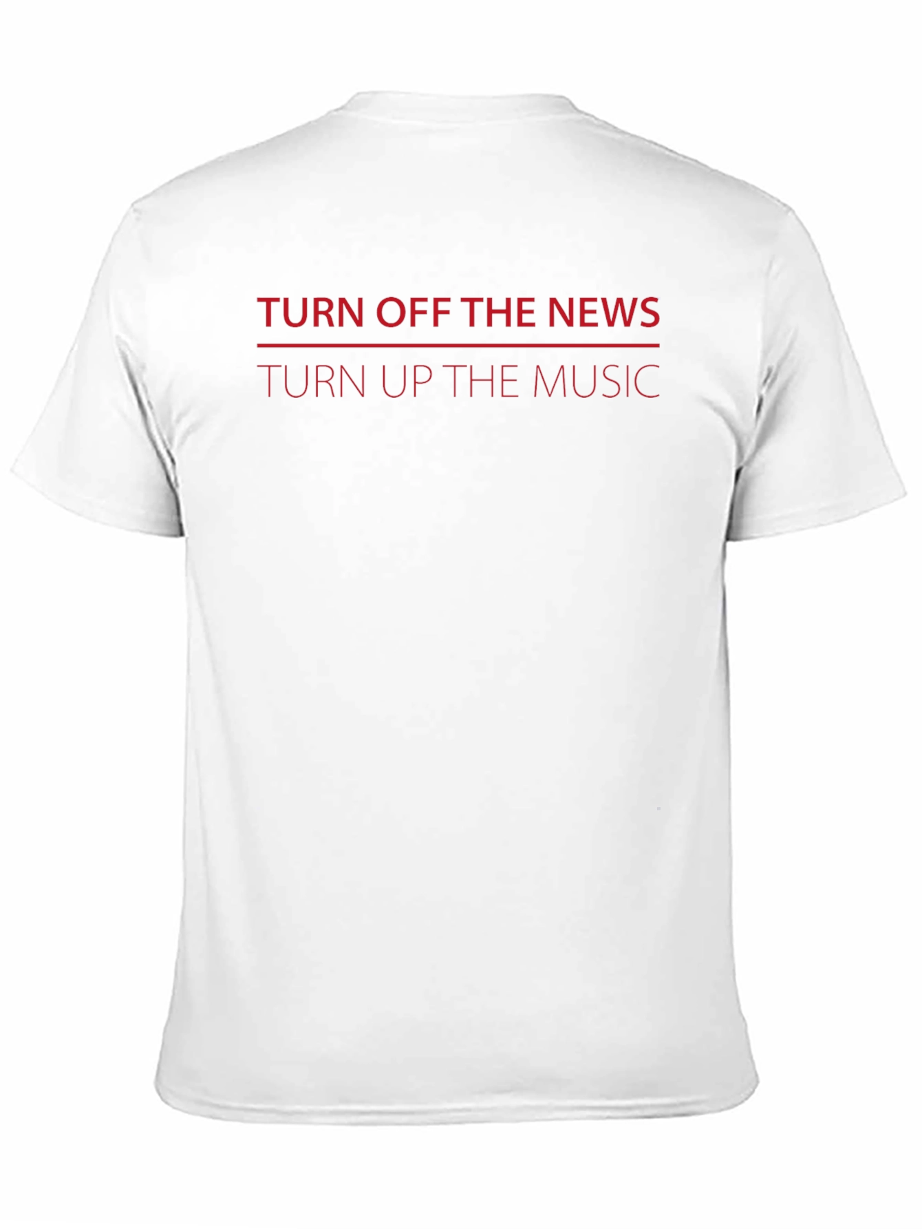 Turn Off News Turn Up Music Graphic Tee