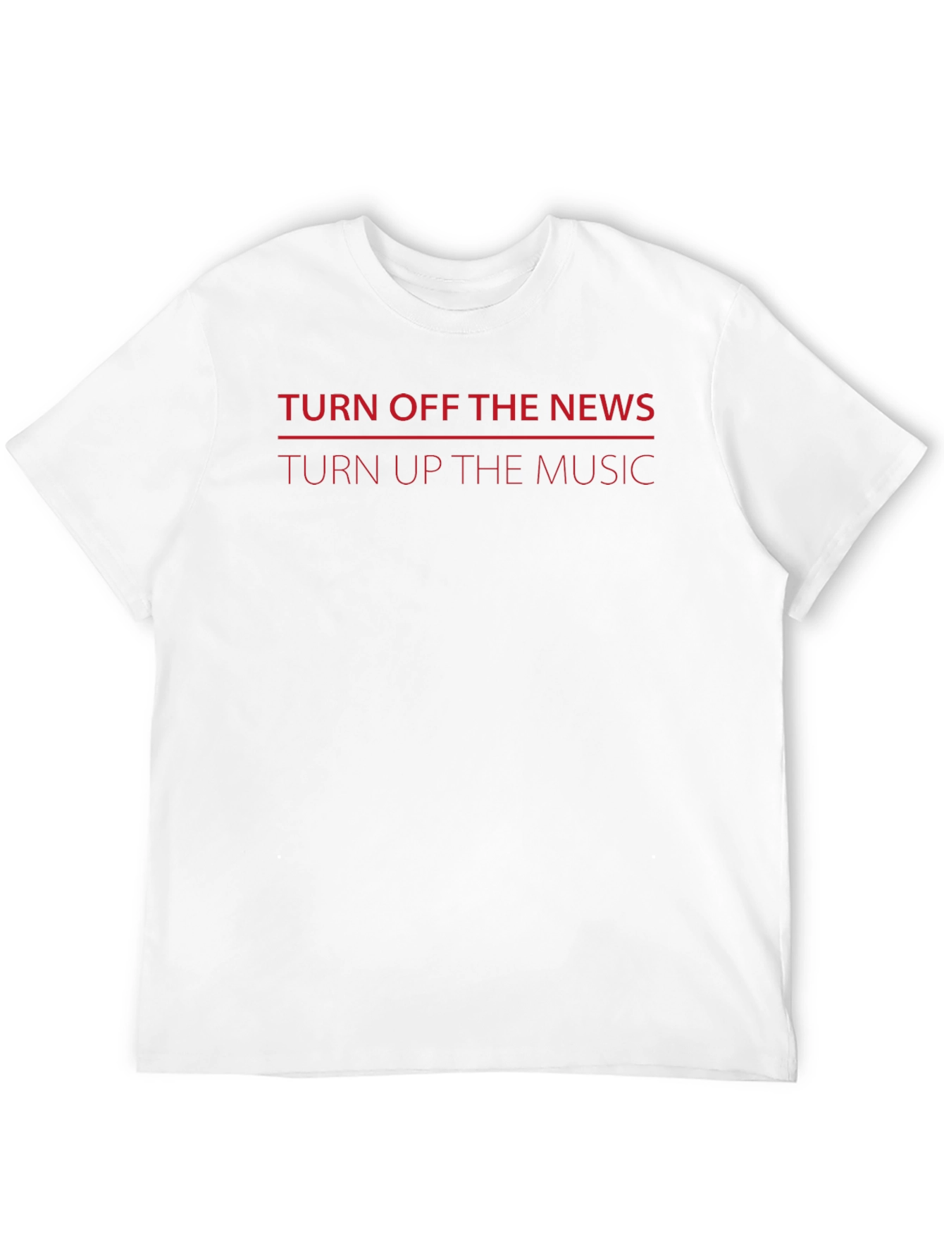 Turn Off News Turn Up Music Graphic Tee