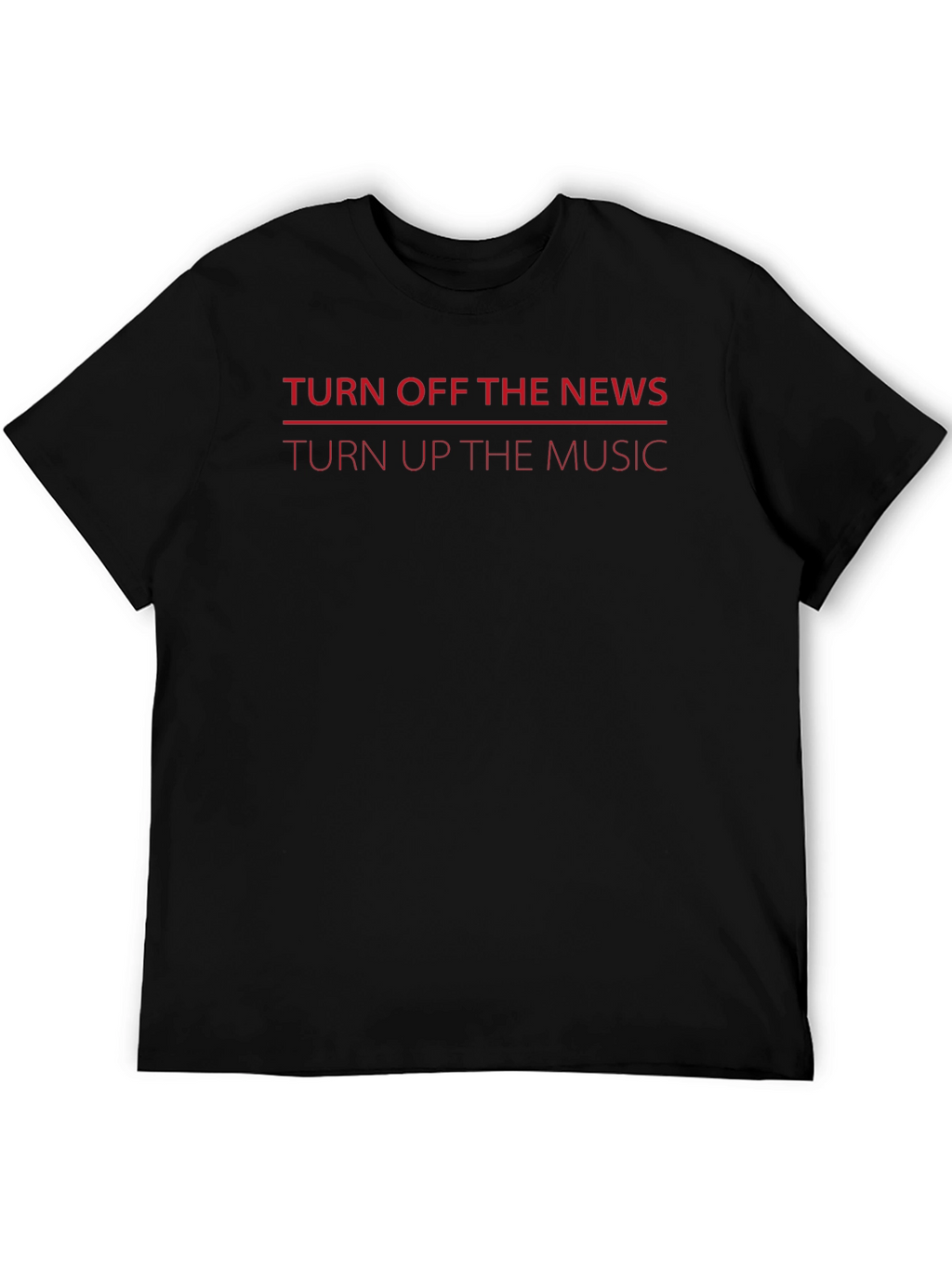 Turn Off News Turn Up Music Graphic Tee