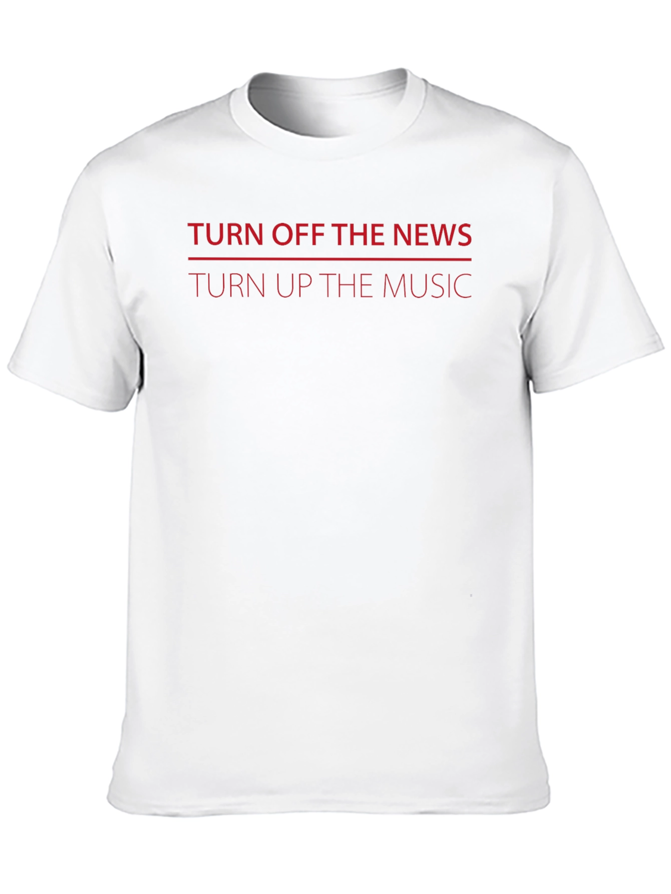 Turn Off News Turn Up Music Graphic Tee