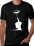 Silhouette Umbrella T-Shirt - Black