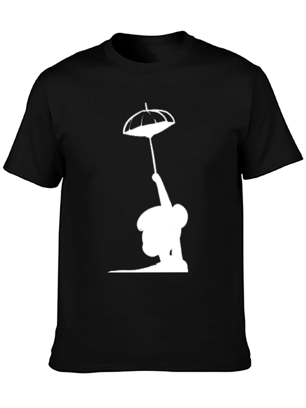 Silhouette Umbrella T-Shirt - Black