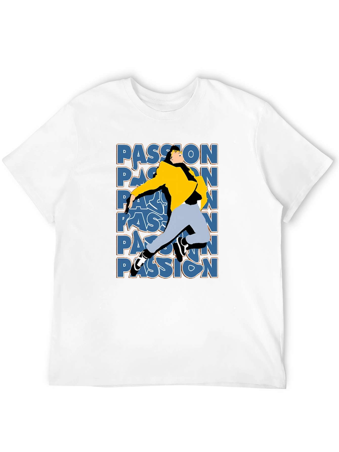 Passion Graphic T-Shirt - Stylish Black Tee
