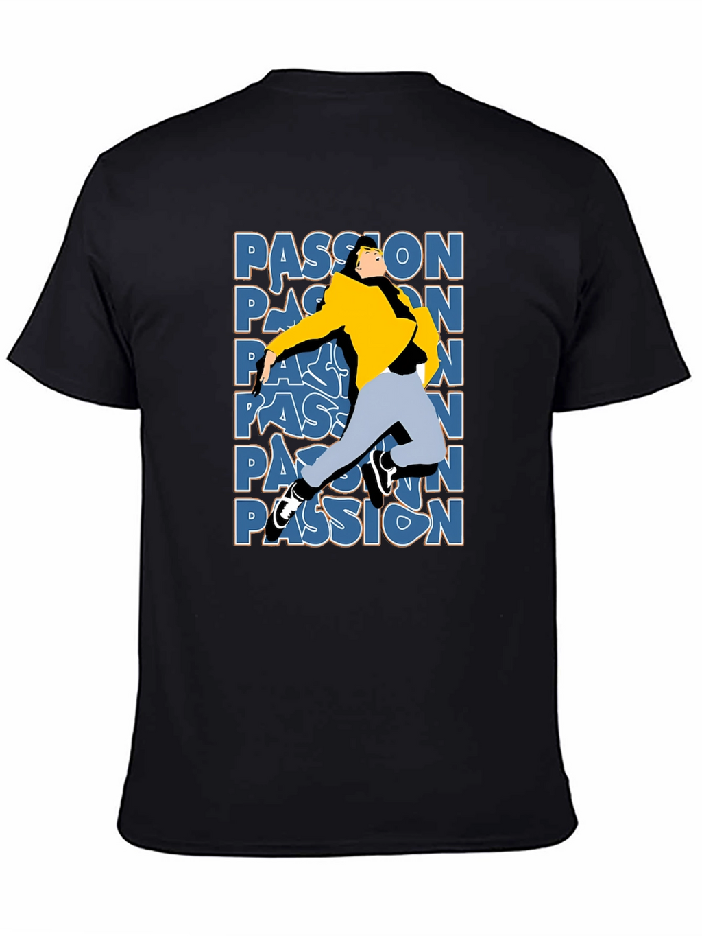 Passion Graphic T-Shirt - Stylish Black Tee