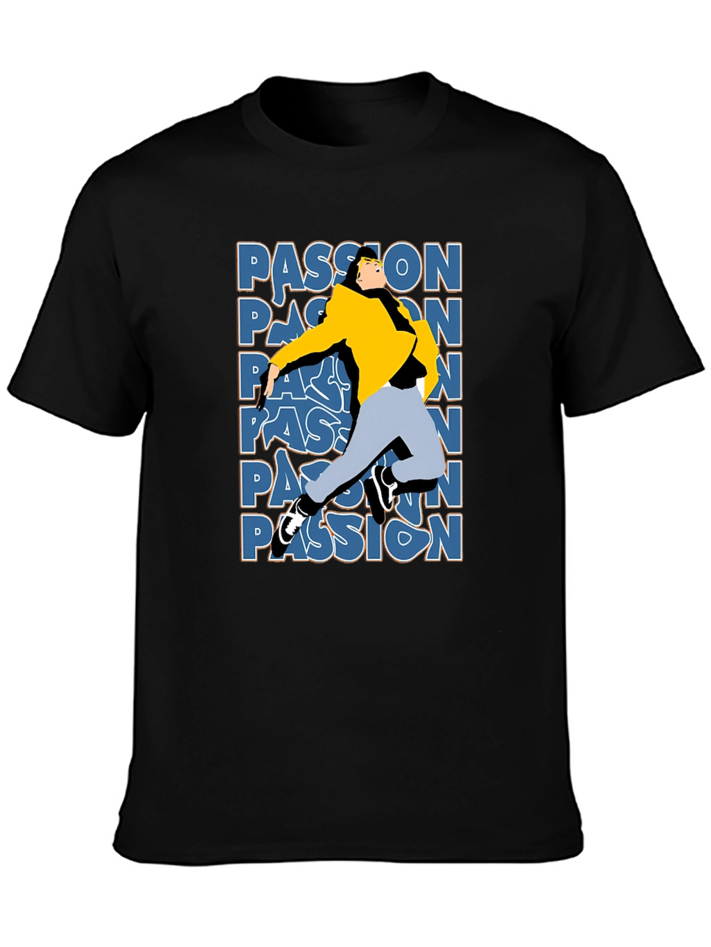 Passion Graphic T-Shirt - Stylish Black Tee