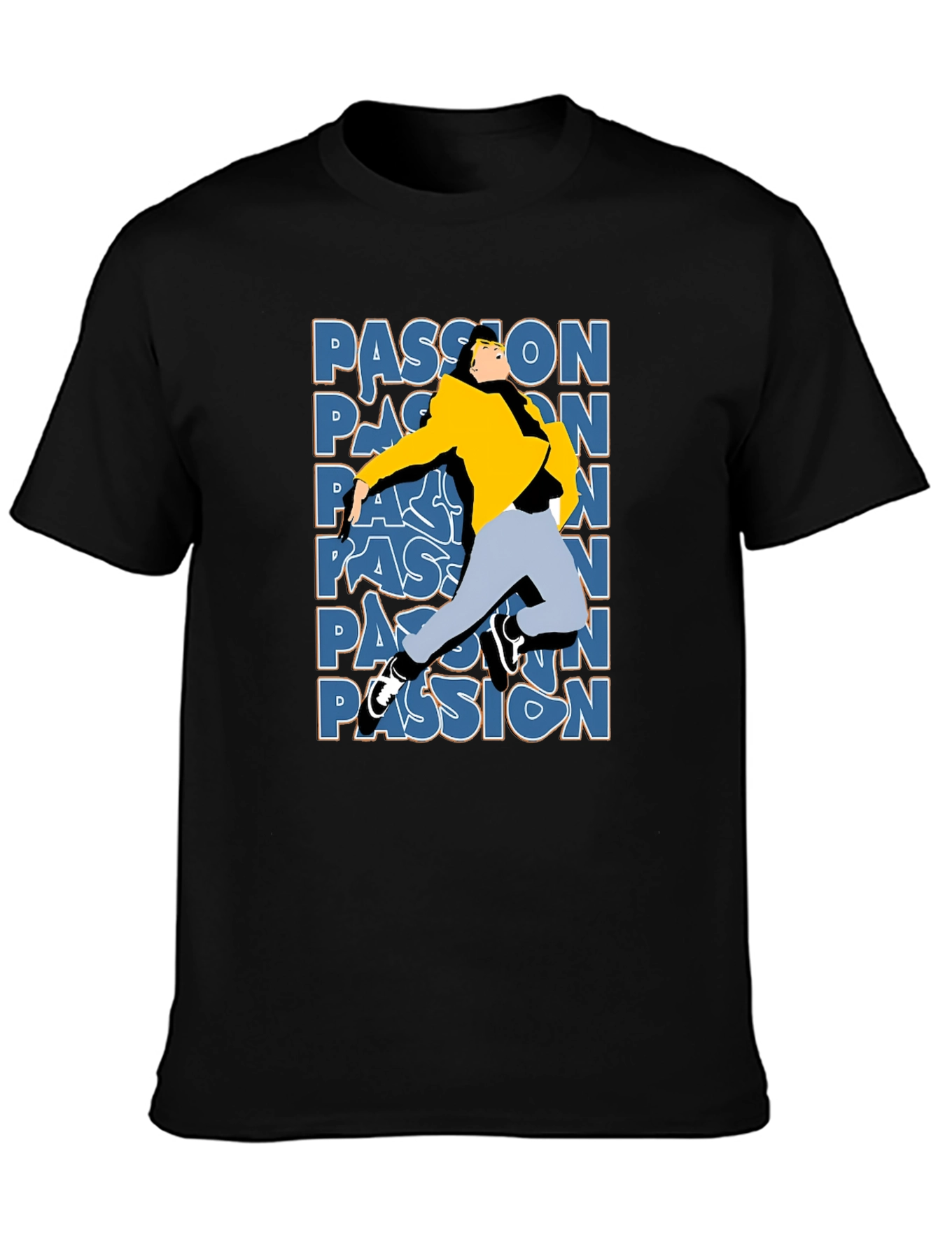 Passion Graphic T-Shirt - Stylish Black Tee