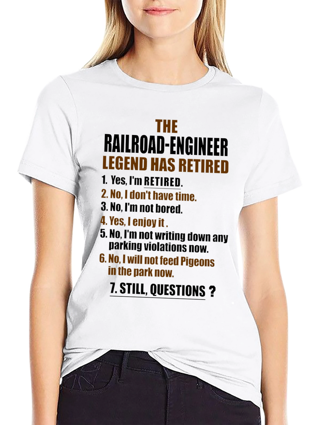 Retired Railroad Engineer Legend T-Shirt
