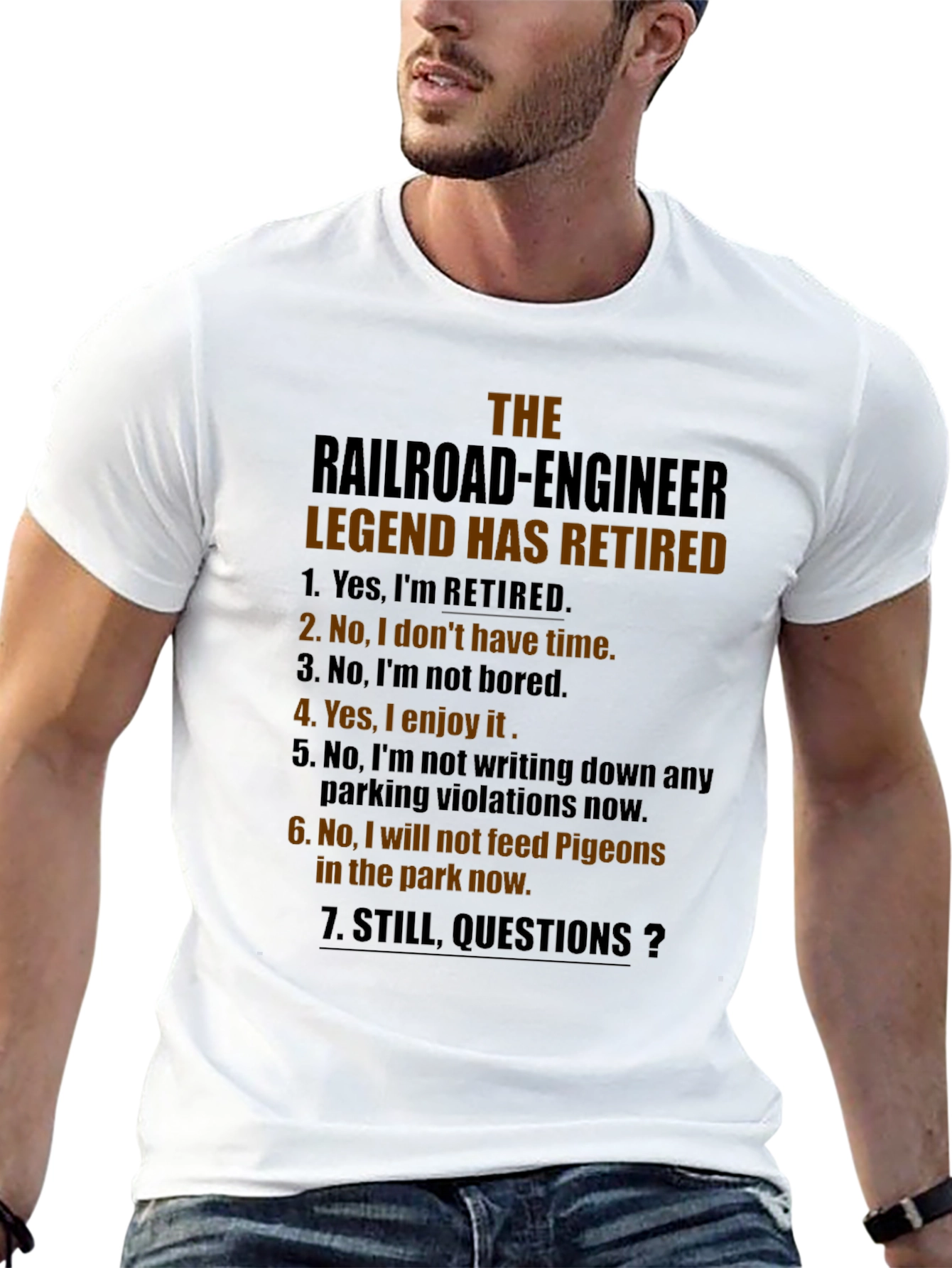 Retired Railroad Engineer Legend T-Shirt