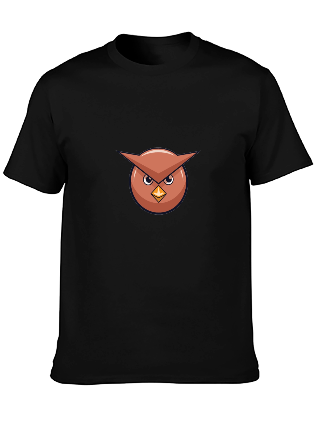Cool Owl Graphic Tee - Black Cotton Blend