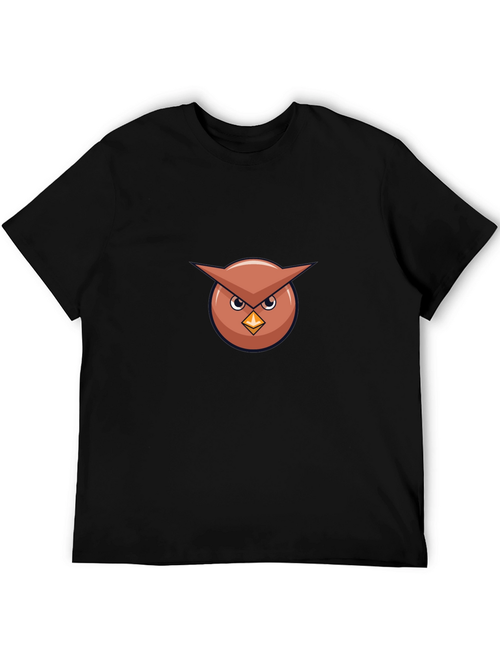 Cool Owl Graphic Tee - Black Cotton Blend