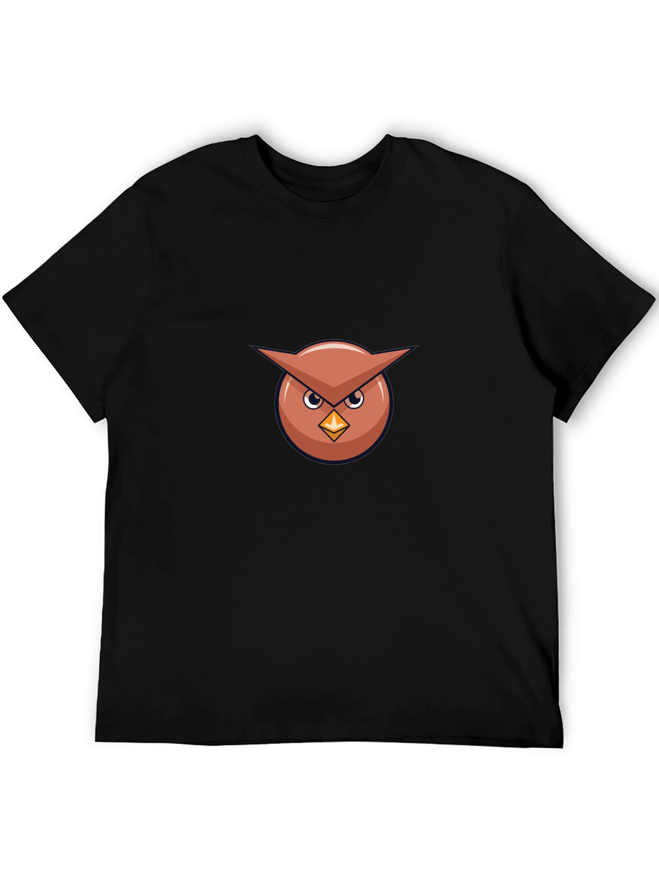 Cool Owl Graphic Tee - Black Cotton Blend