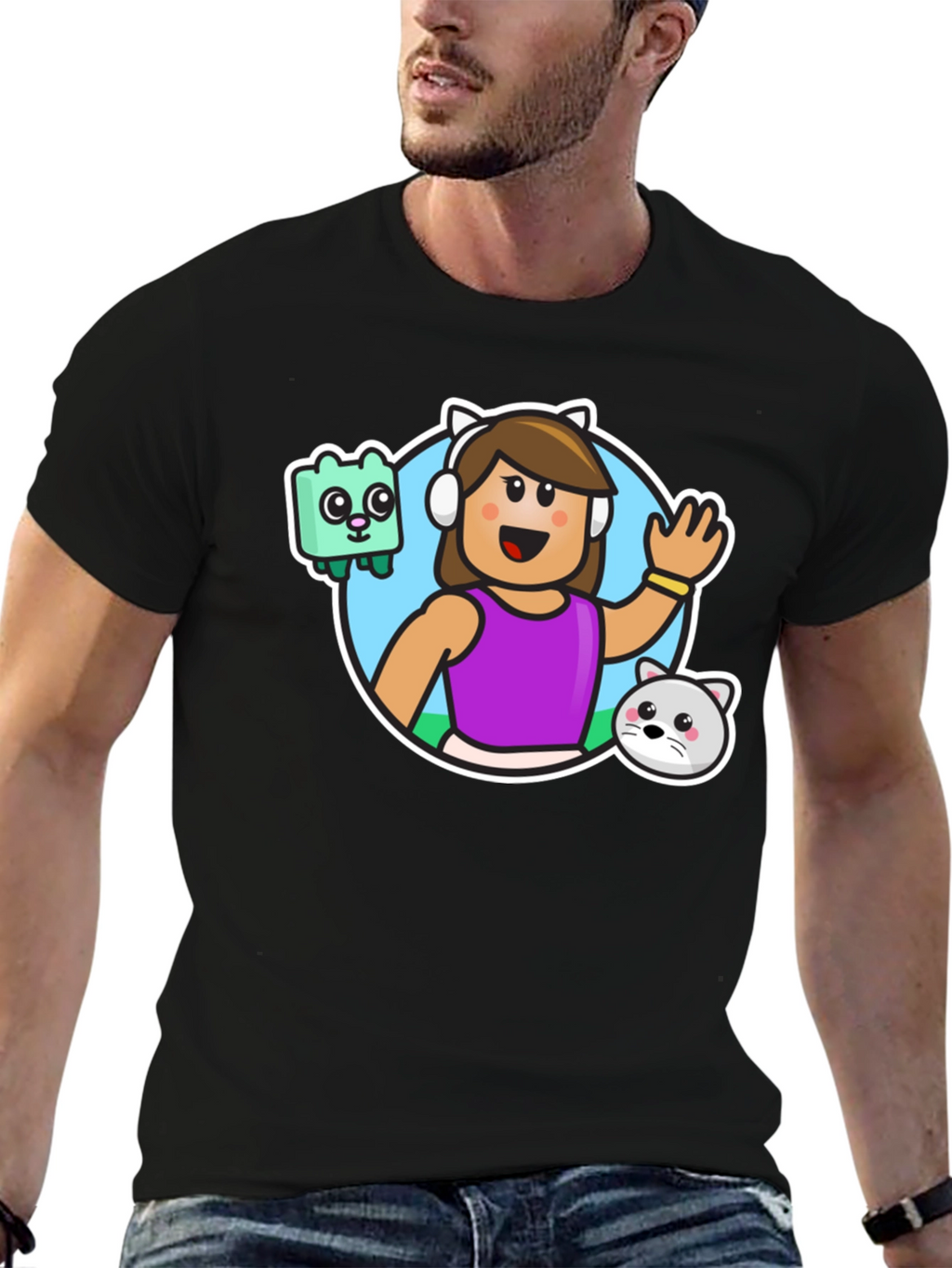 Gaming Avatar Black T-Shirt