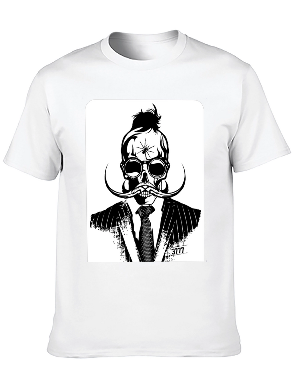 Skull in Suit Graphic Tee - Unique Stylish Design