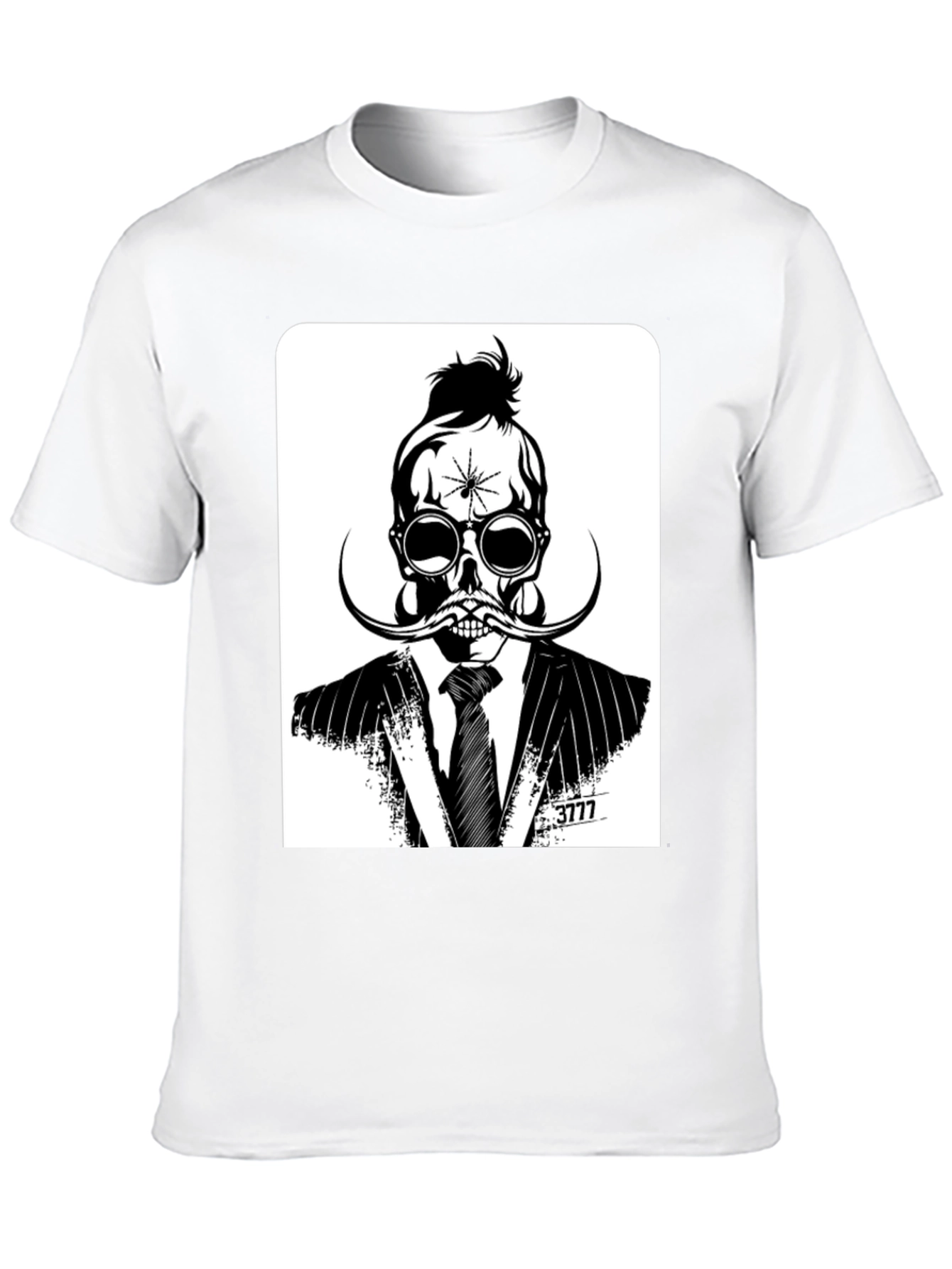 Skull in Suit Graphic Tee - Unique Stylish Design