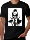 Skull in Suit Graphic Tee - Unique Stylish Design