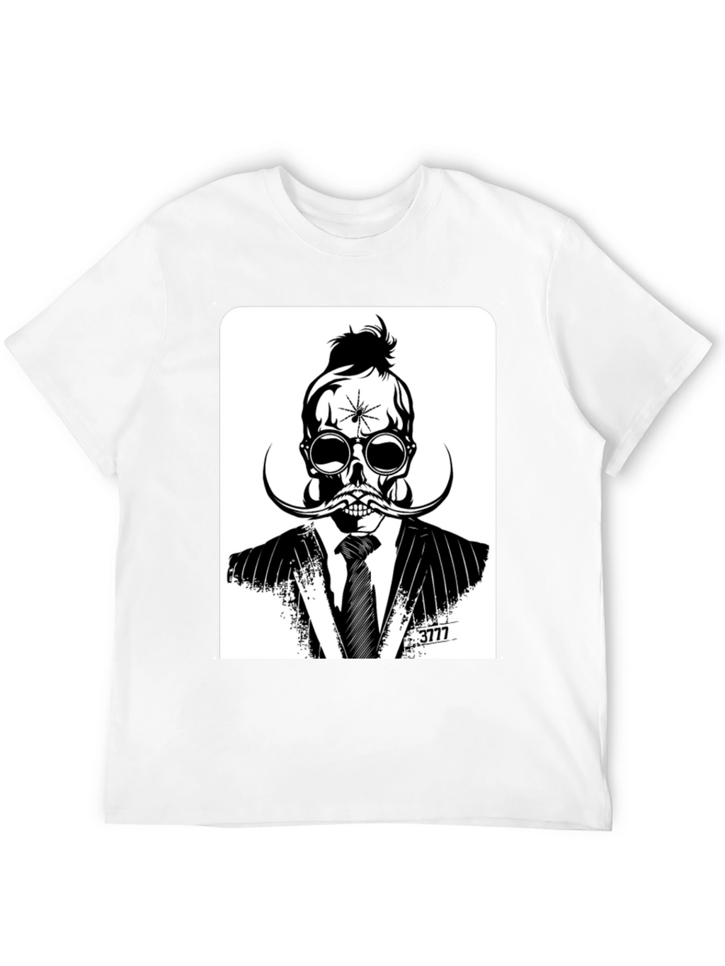 Skull in Suit Graphic Tee - Unique Stylish Design