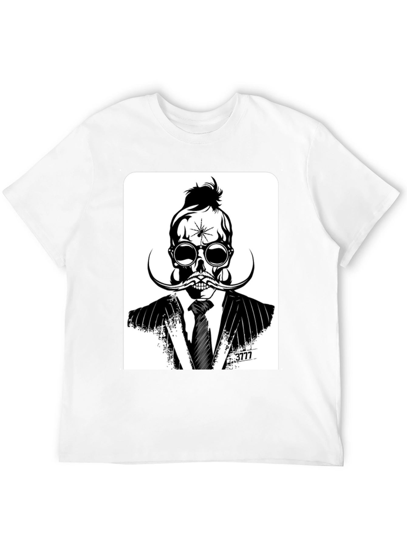 Skull in Suit Graphic Tee - Unique Stylish Design