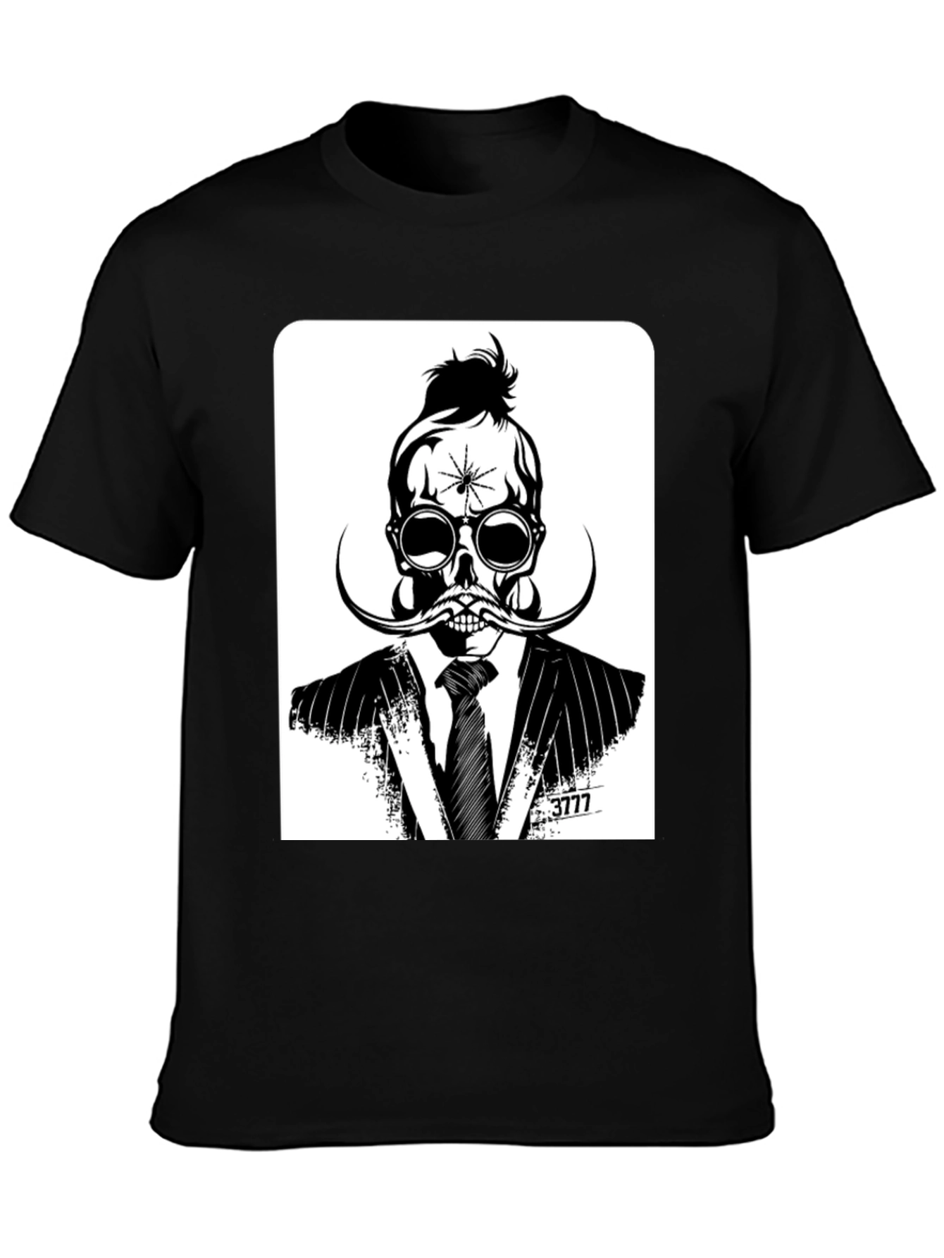 Skull in Suit Graphic Tee - Unique Stylish Design