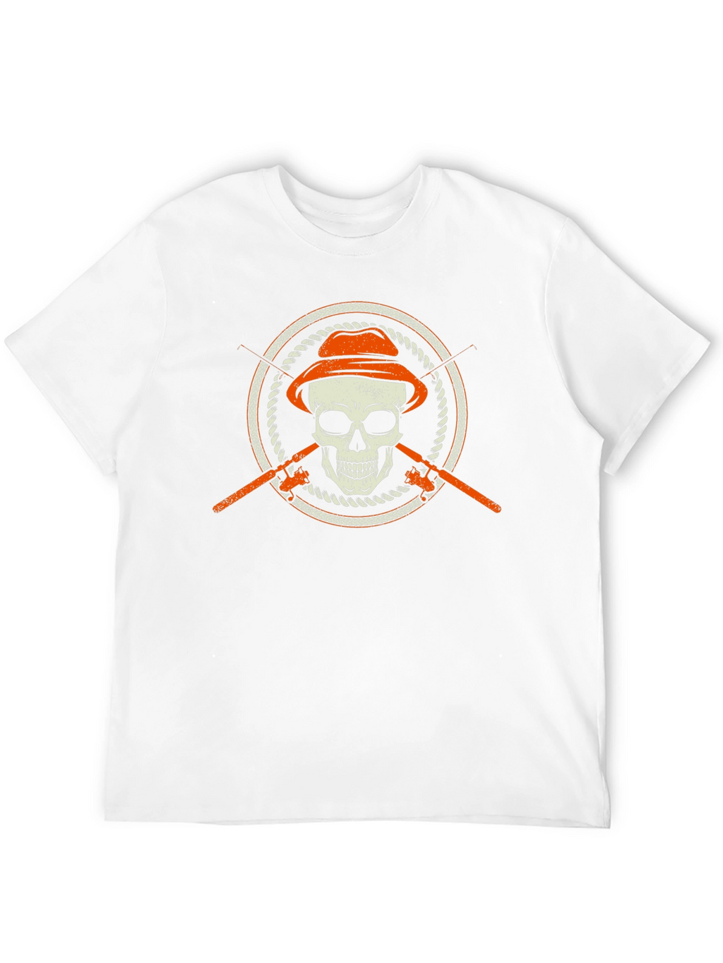Skull Fisherman T-Shirt - Fishing Skeleton Tee