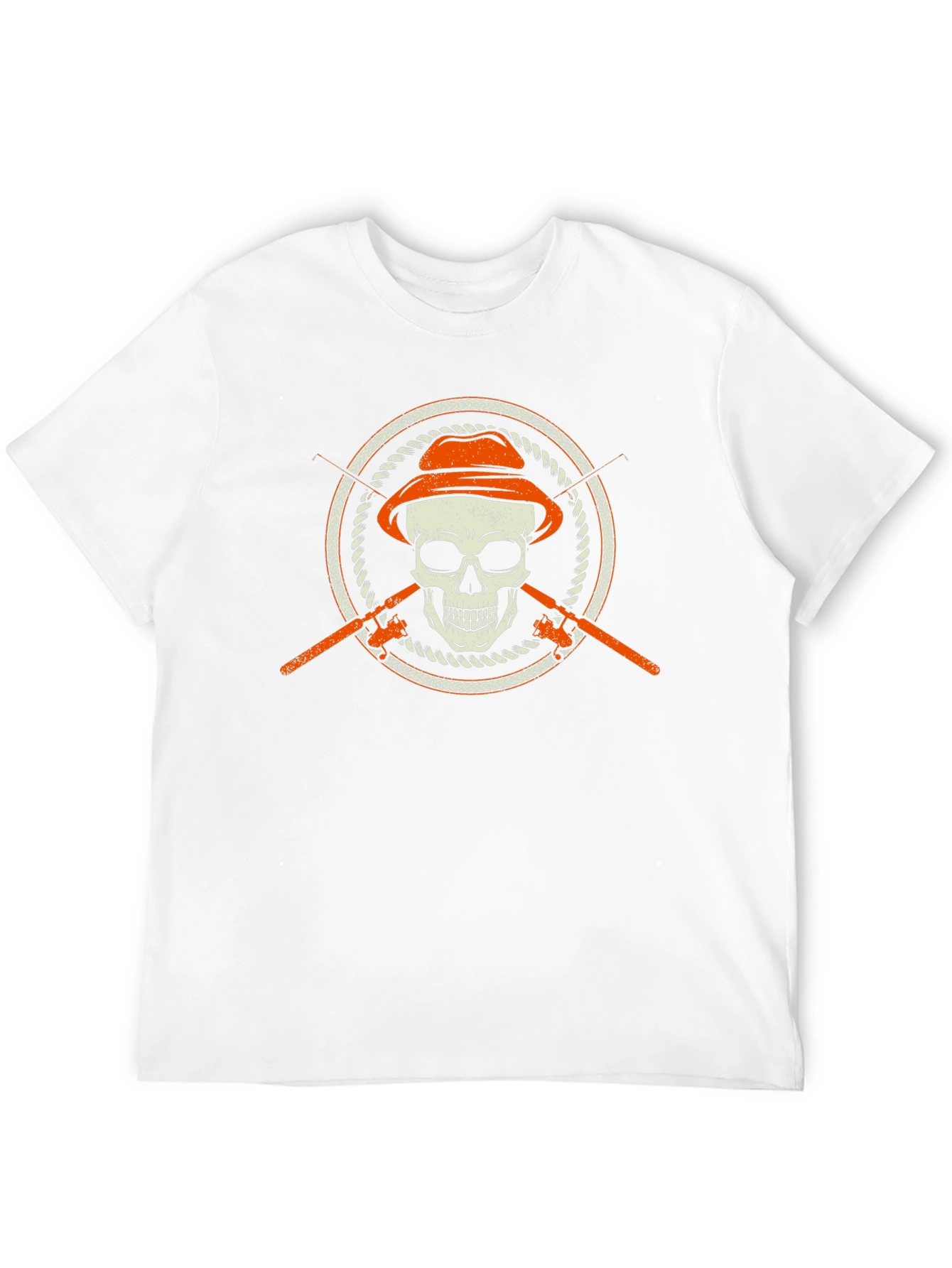 Skull Fisherman T-Shirt - Fishing Skeleton Tee