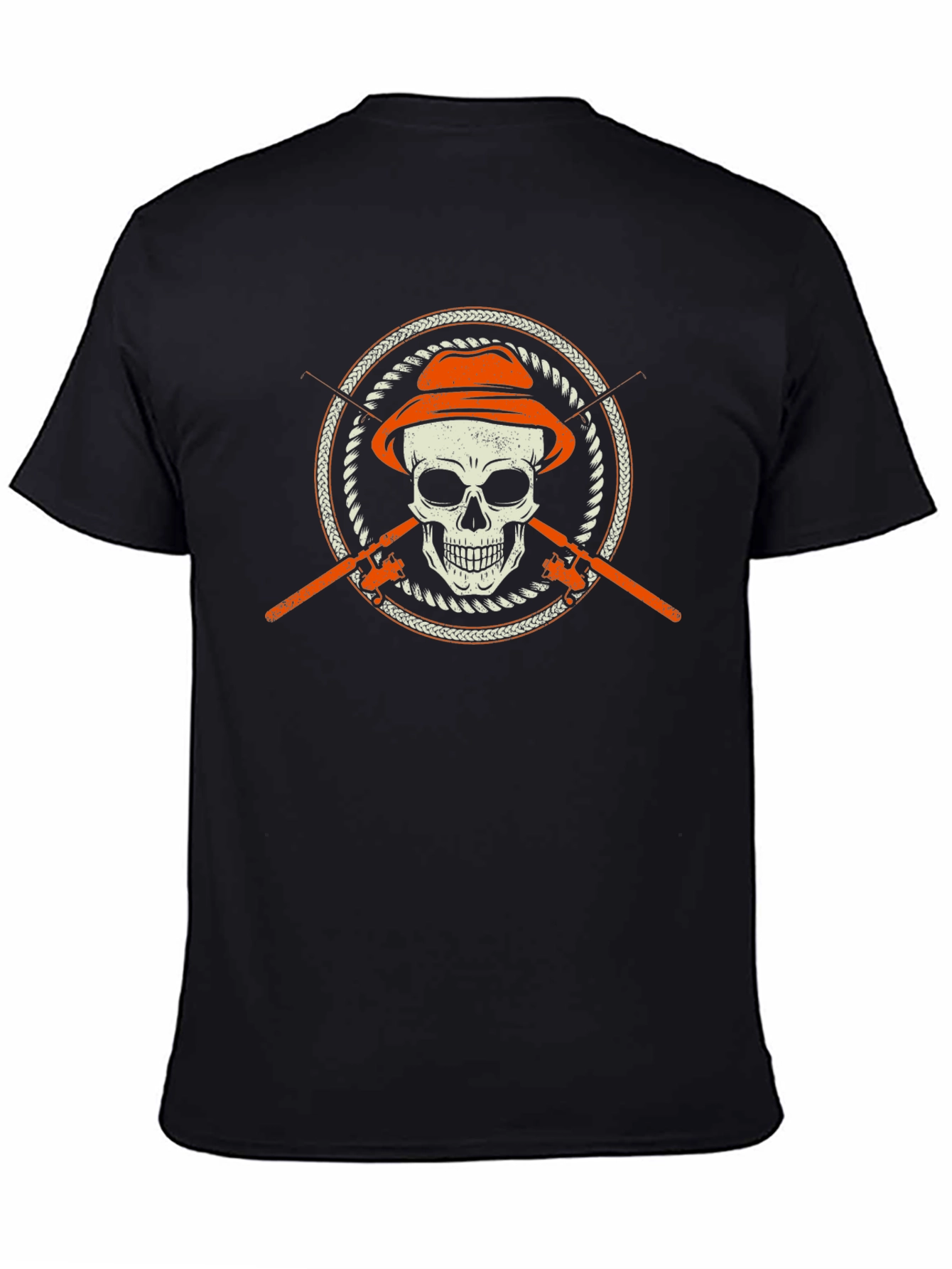Skull Fisherman T-Shirt - Fishing Skeleton Tee