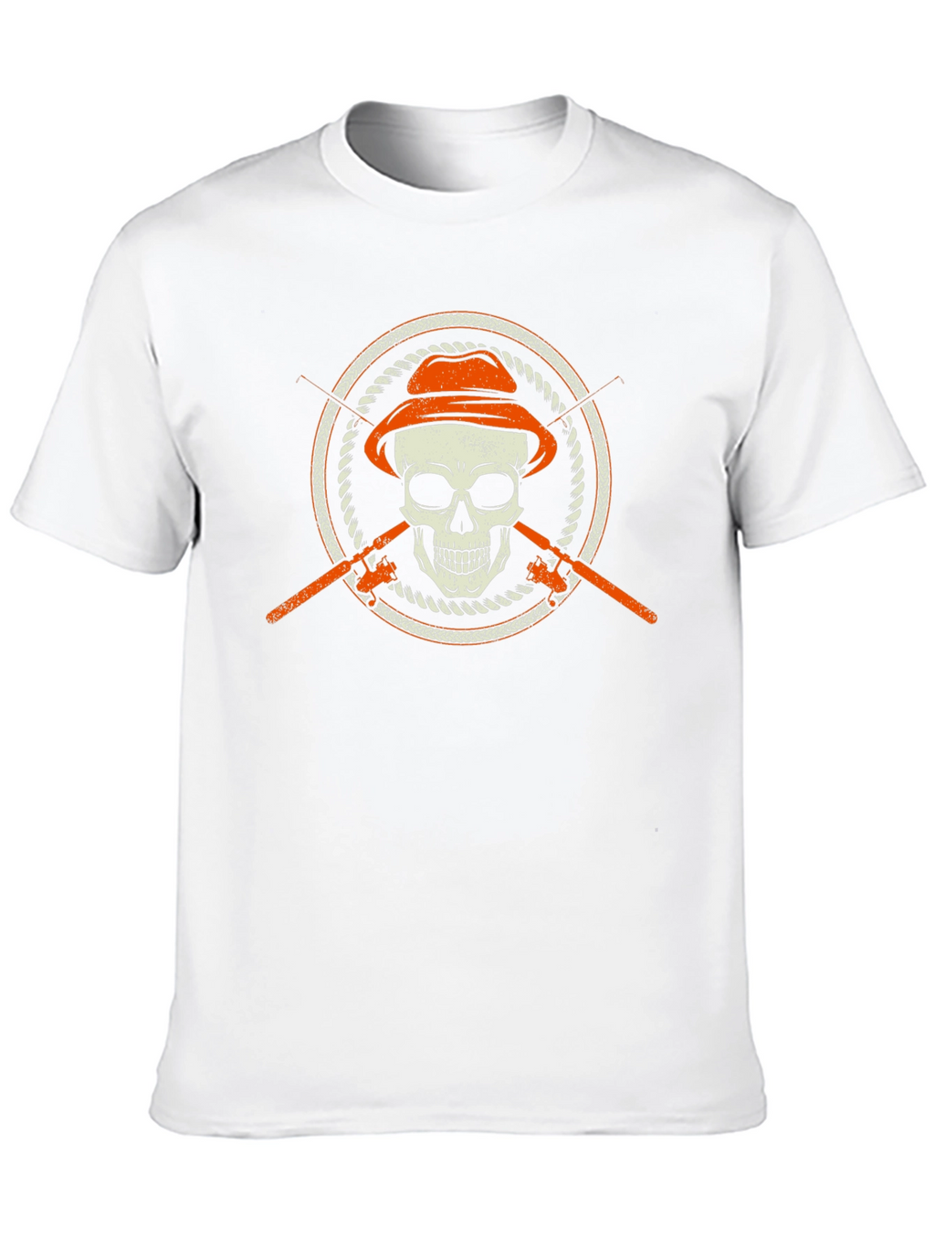 Skull Fisherman T-Shirt - Fishing Skeleton Tee