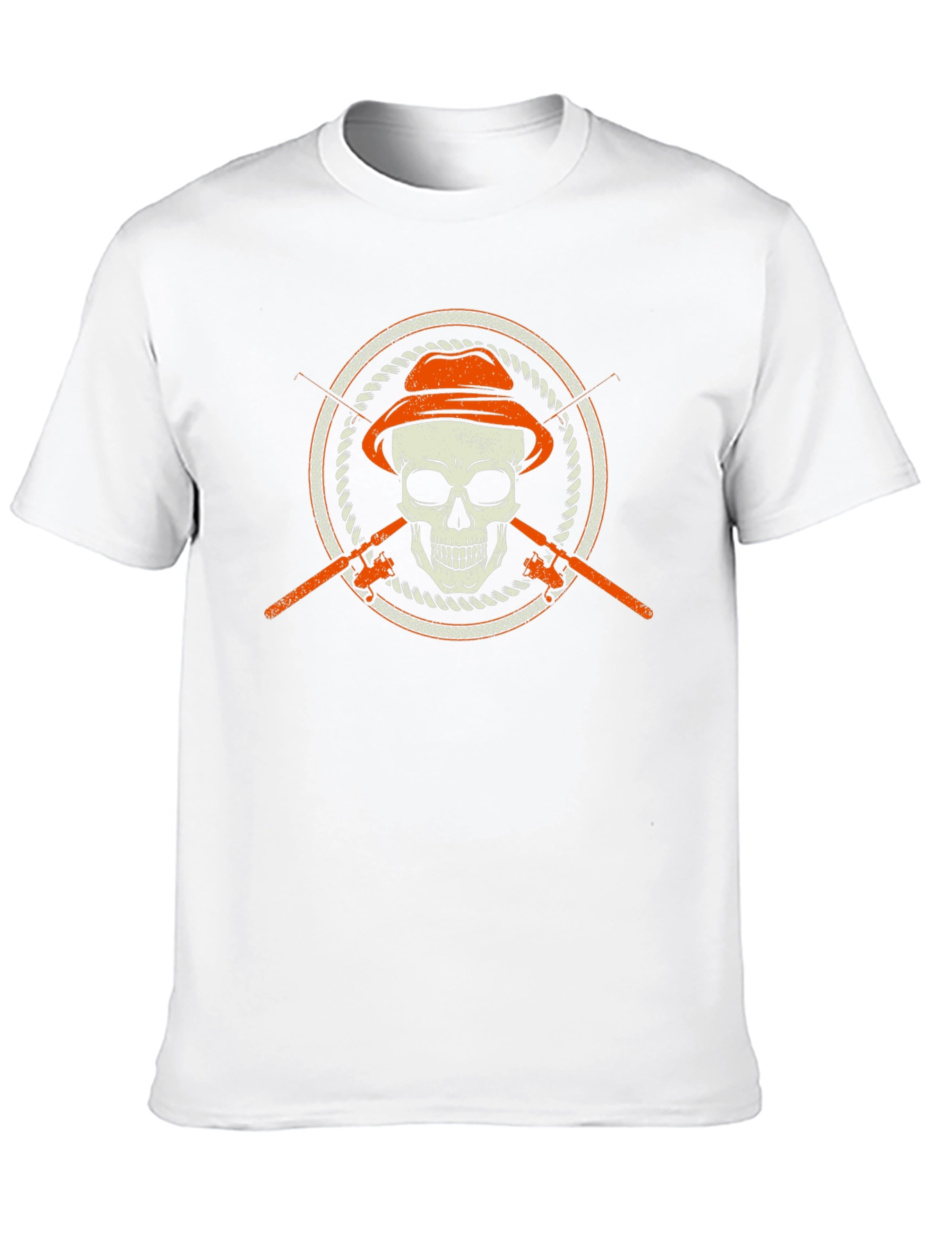 Skull Fisherman T-Shirt - Fishing Skeleton Tee