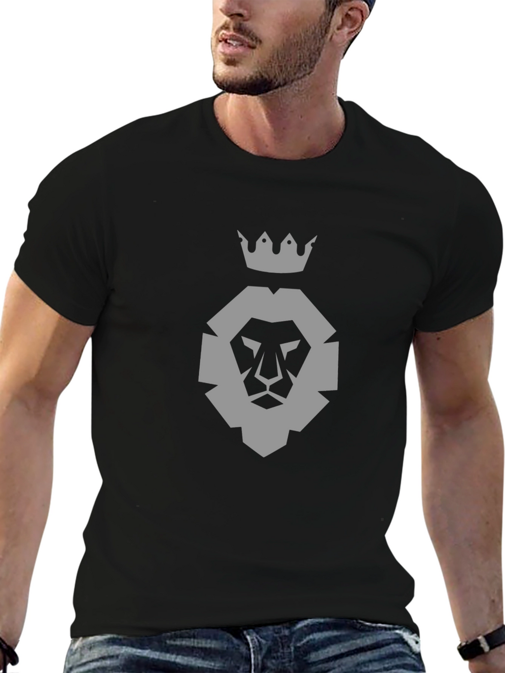 King Lion Black T-Shirt - Graphic Tee