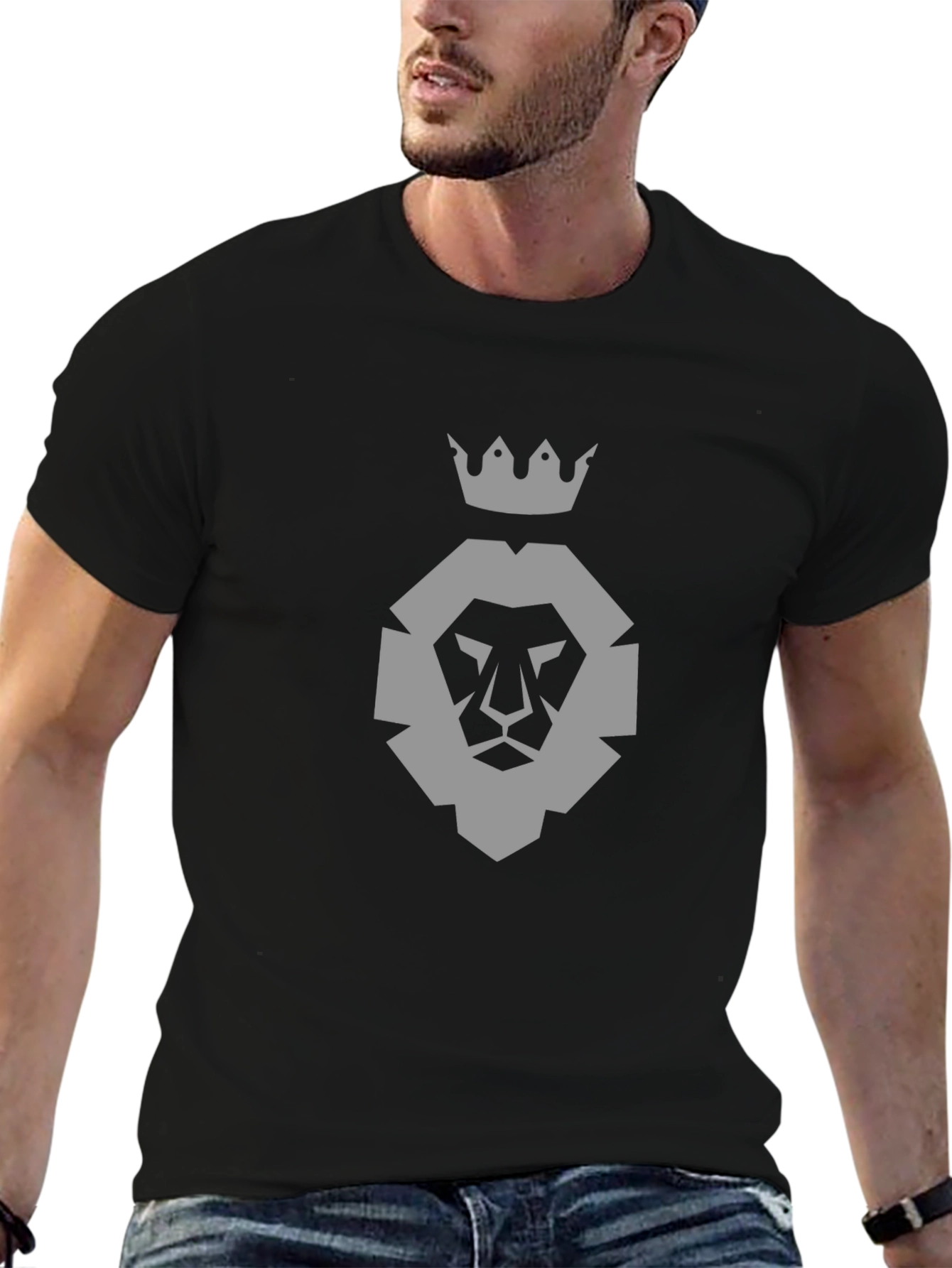 King Lion Black T-Shirt - Graphic Tee