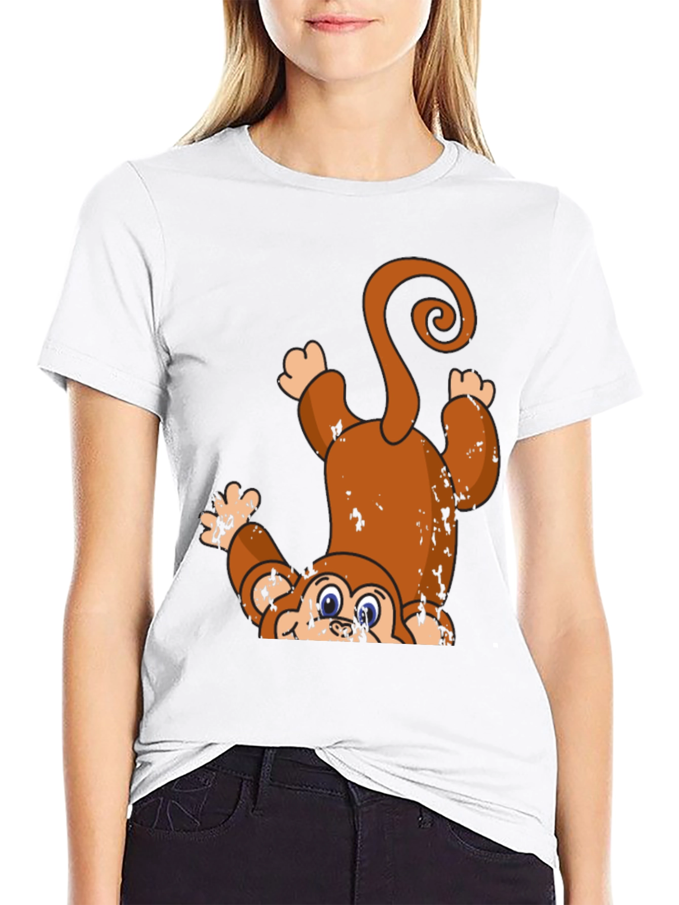 Upside Down Monkey Graphic Tee