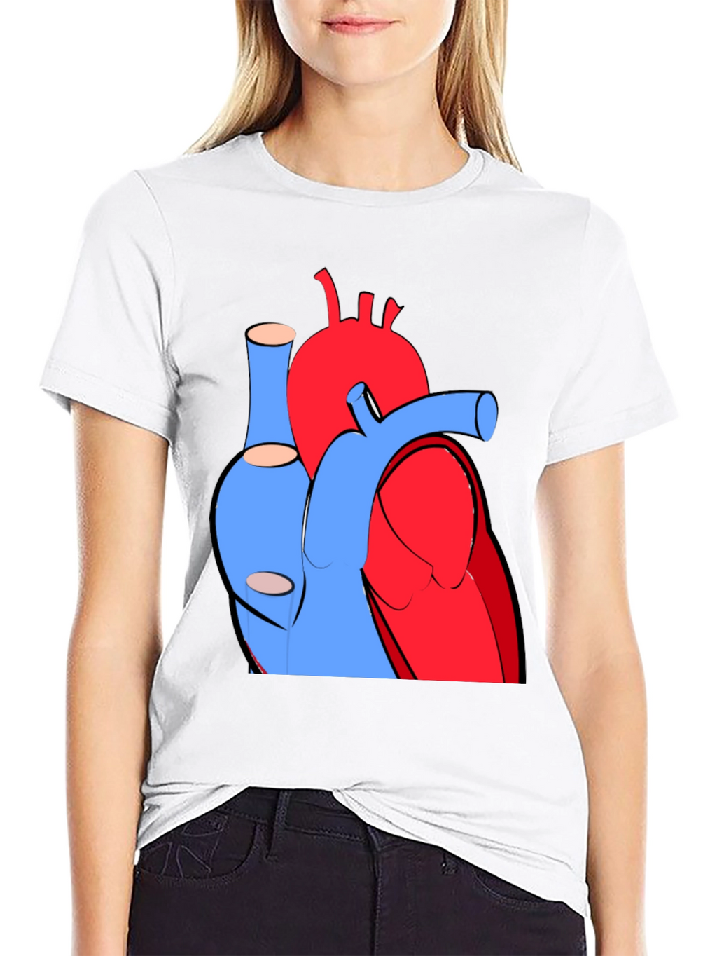 Anatomical Heart Graphic Tee - Cool Medical Shirt