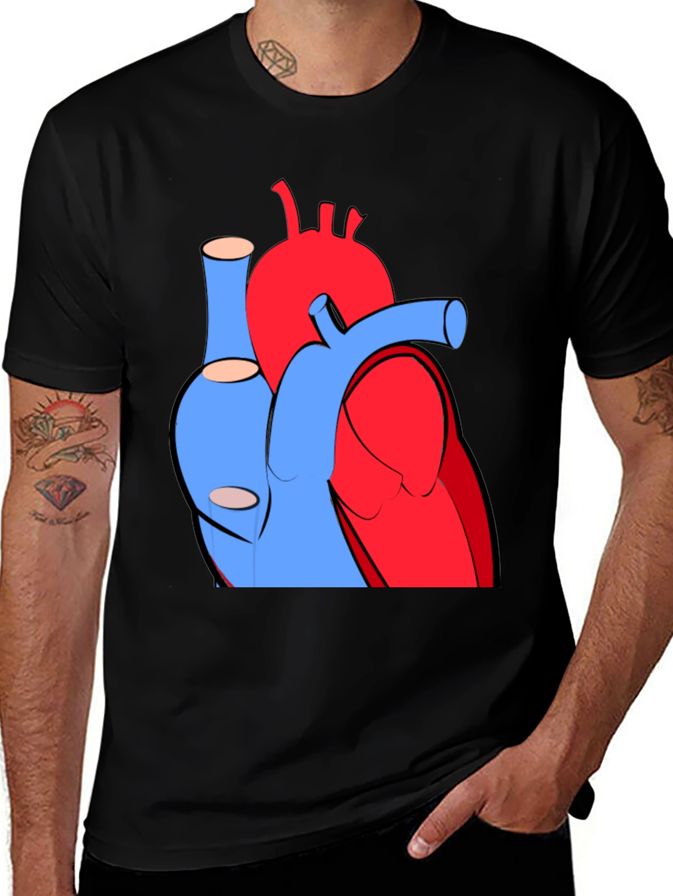 Anatomical Heart Graphic Tee - Cool Medical Shirt