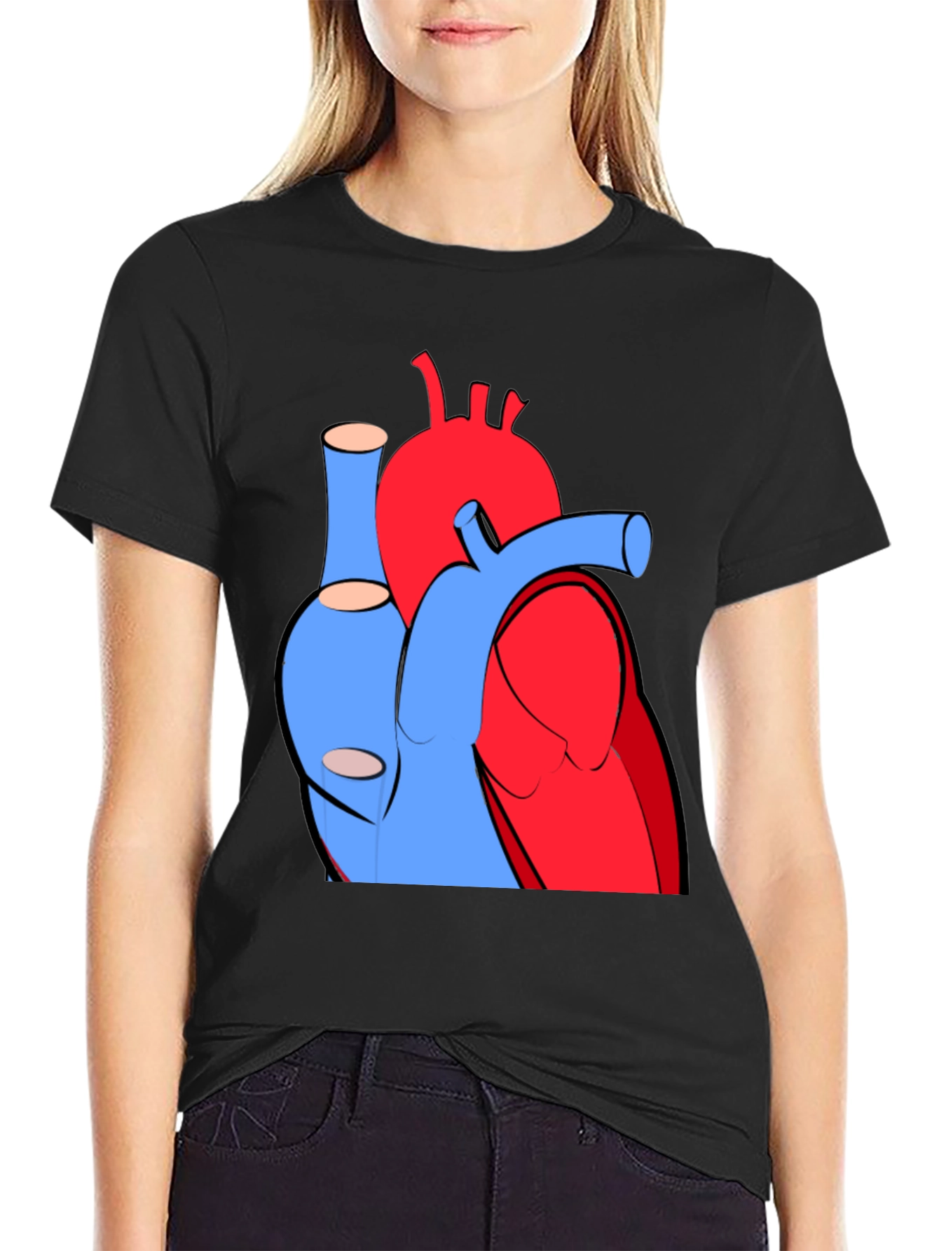 Anatomical Heart Graphic Tee - Cool Medical Shirt