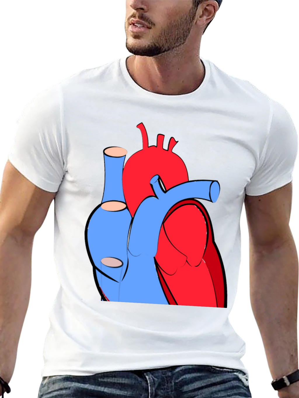 Anatomical Heart Graphic Tee - Cool Medical Shirt