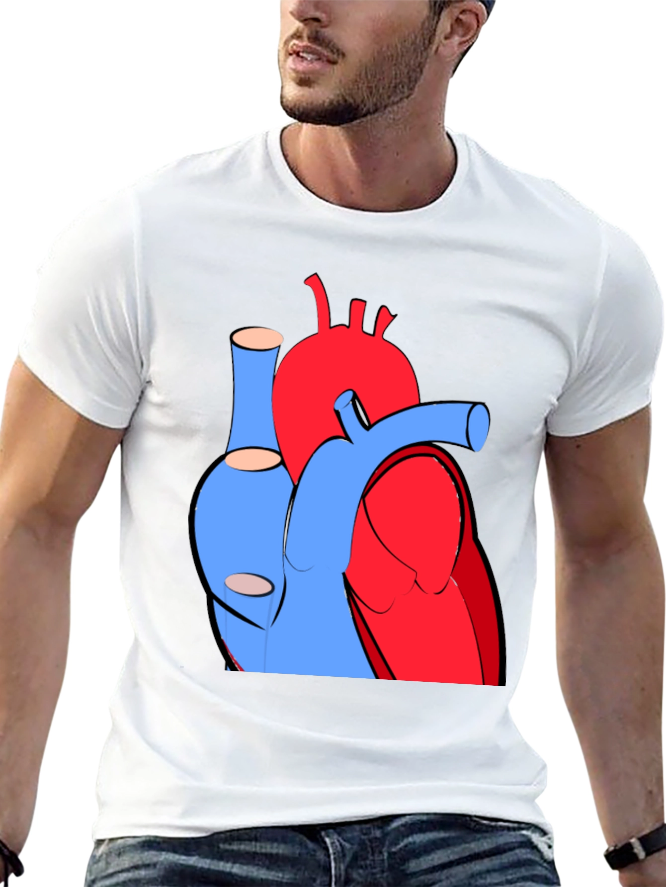 Anatomical Heart Graphic Tee - Cool Medical Shirt