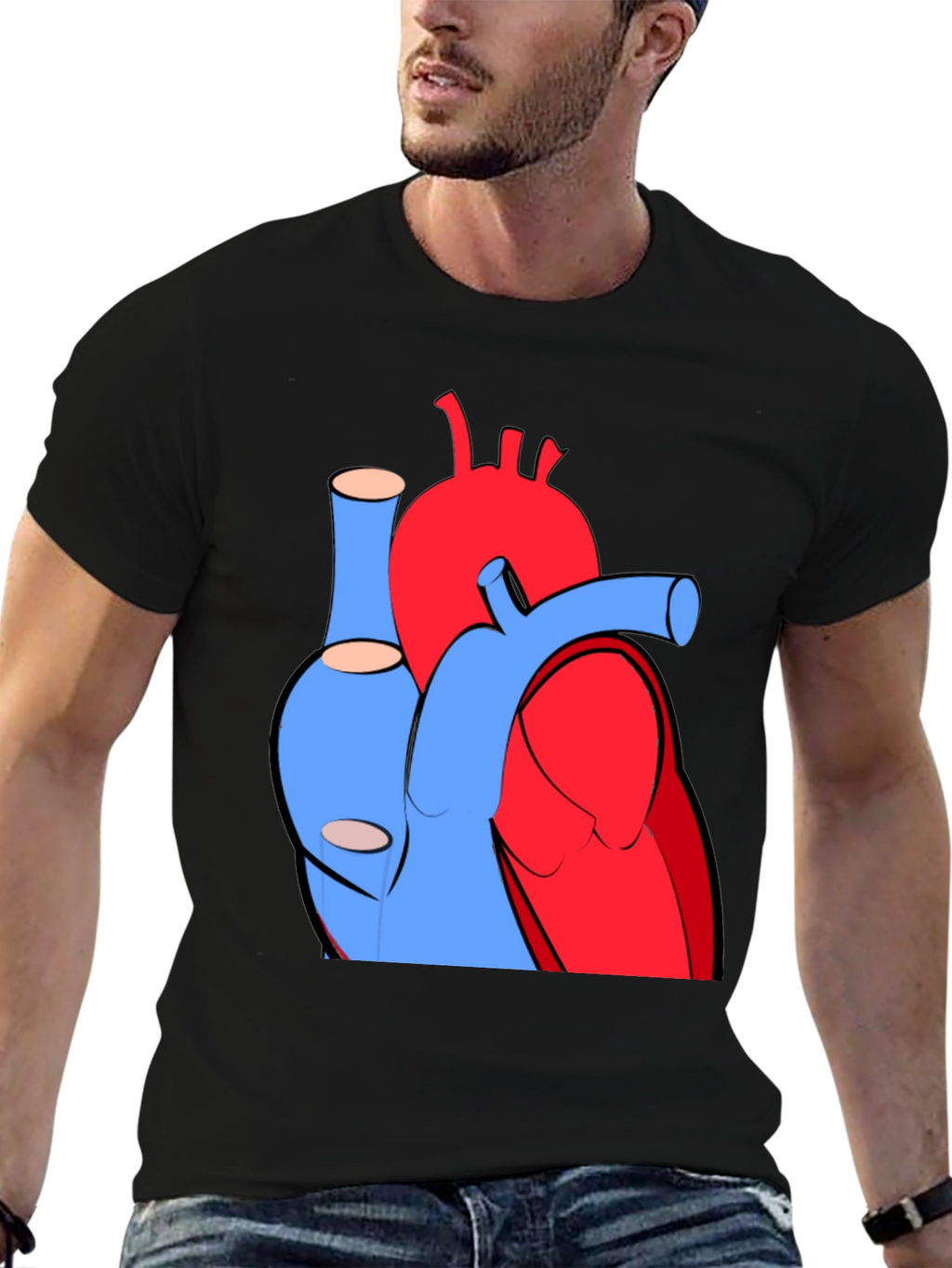 Anatomical Heart Graphic Tee - Cool Medical Shirt