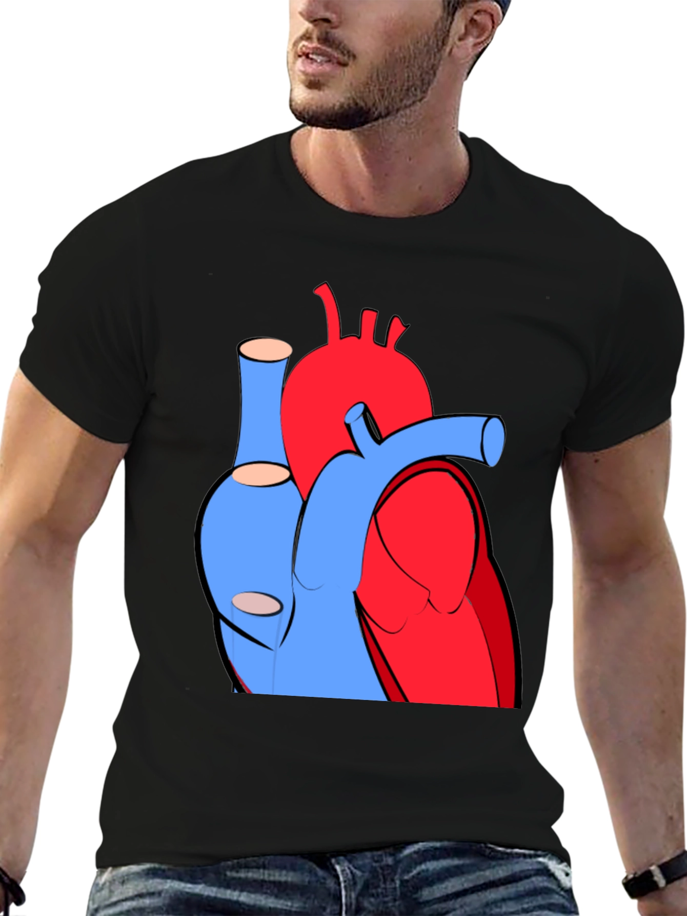 Anatomical Heart Graphic Tee - Cool Medical Shirt