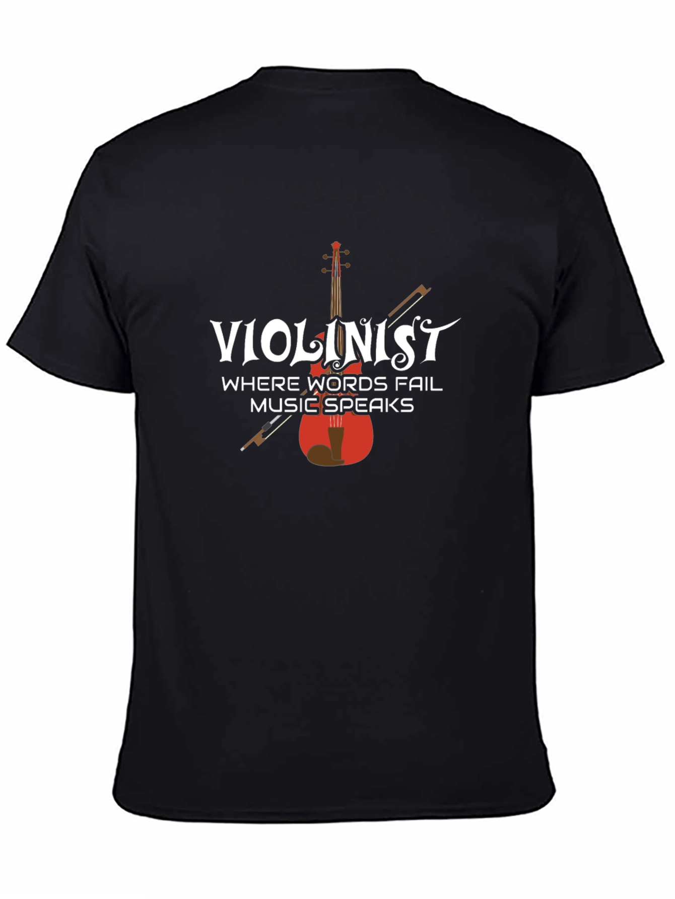 Violinist Music Speaks Graphic T-Shirt