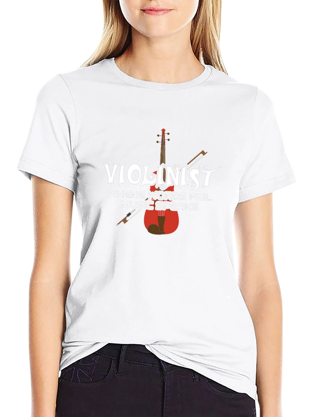 Violinist Music Speaks Graphic T-Shirt